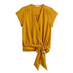 New Women's Nine West Tie Waist Wrap Top, Size: XS, Drk Orange
